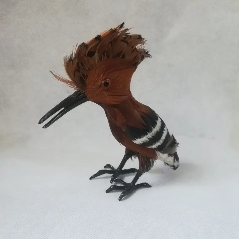 

16x15cm simulation Hoopoe bird fur & feathers bird model home decoration gift h1361