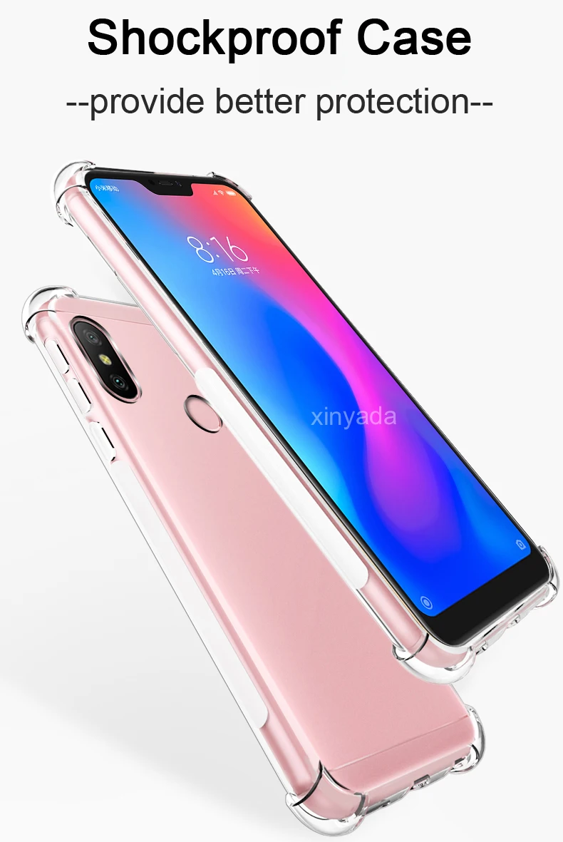 Прозрачный Мягкий Силиконовый ТПУ бампер чехол для Xiaomi 8 8SE Mi8 Redmi Note 7 Pro 6A 6 S2 Y2 Pocophone