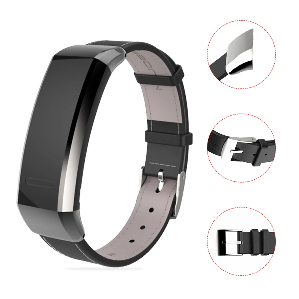 Кожаный ремешок Mijobs для умного браслета Huawei Band 2 Pro B29 B19 фитнес трекер сменный
