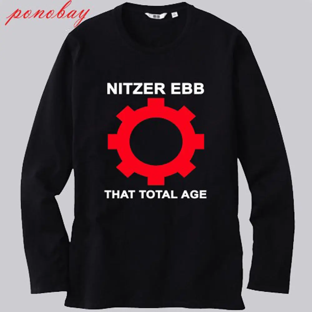 Новый Nitzer Ebb * That Total Age рок группа с длинным рукавом черная футболка Размеры S