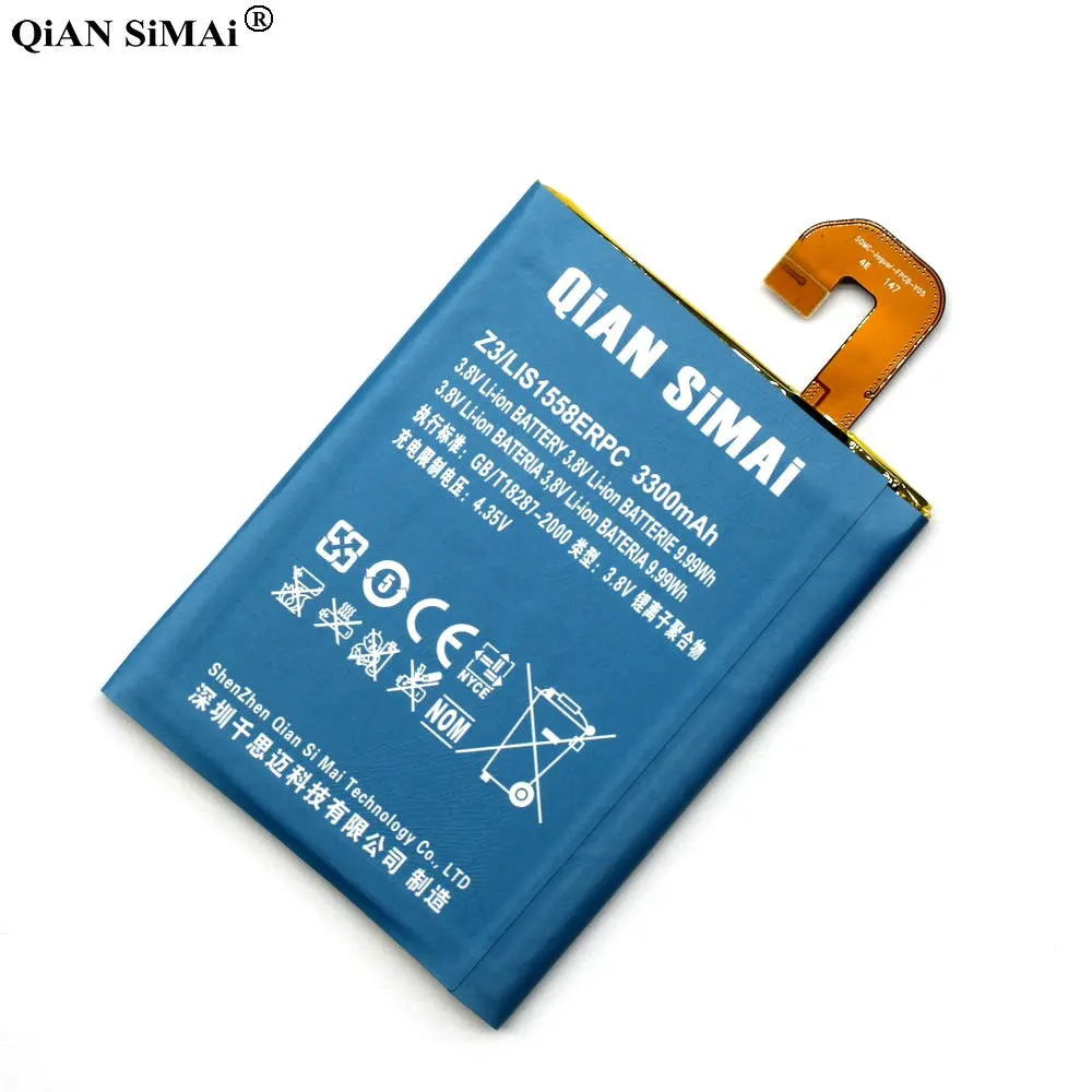 Высококачественный аккумулятор QiAN SiMAi LIS1558ERPC 3300 мАч для Sony Xperia Z3 L55T L55U D6633 D6643 D6653 +