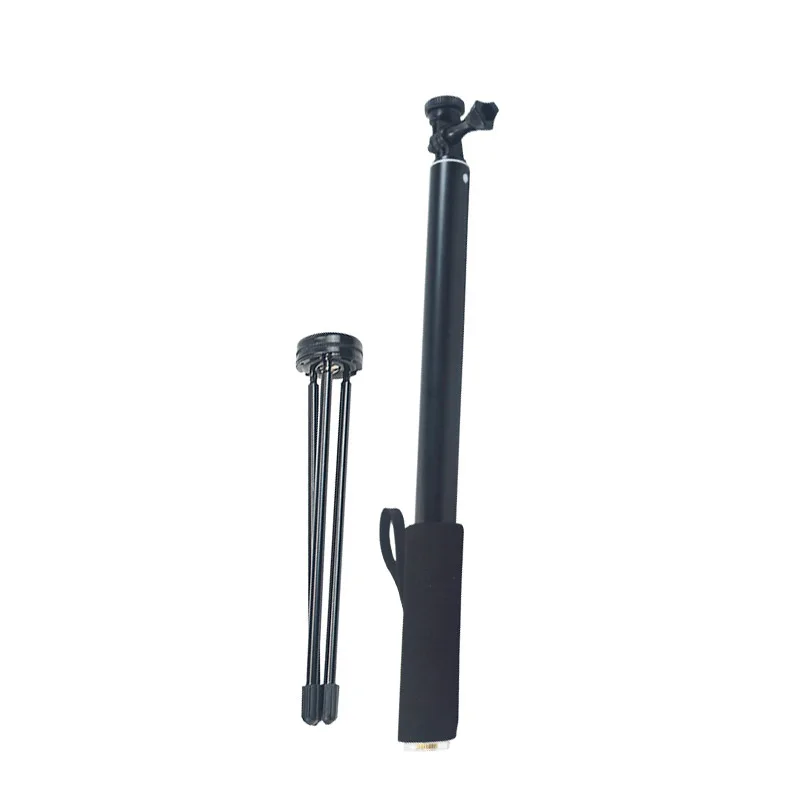 With tripod Селфи палка со штативом 59 дюймов выдвижной монопод с зажимом для телефона для Gopro Hero 8 7 6 5 SJCAM sj4000 Xiaoyi yi 4K eken Sports Cam - Цвет: With tripod