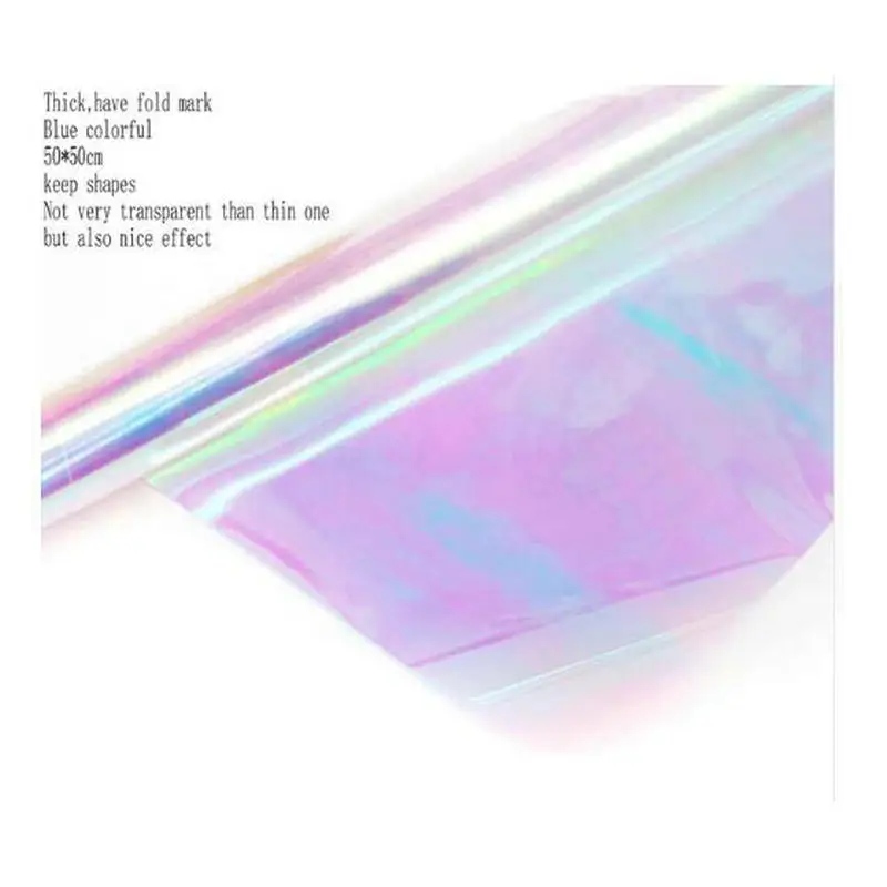 DIY0108-thickBL Прозрачные лазерные наклейки для дизайна ногтей, ювелирные изделия, подвески, аксессуары, сделай сам, ручная работа, Голографическая фольга, смола, рукоделие, Декор, блестка - Цвет: DIY0108-thickBL