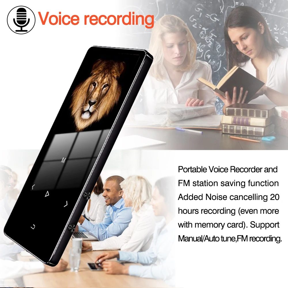 Портативный mp3 плеер с Bluetooth 4 2 и сенсорными клавишами 1 8 дюйма|MP3-плееры| |