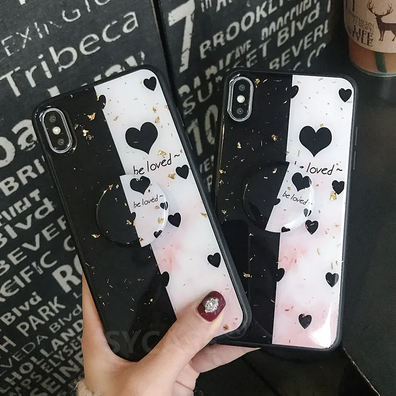 SYCASE New Luxury Epoxy Retro Love Shell For Huawei Nova 2s 3i 4 nova 3 3e nova4 P20 Pro Case Anti-knock Stand Cover Women |