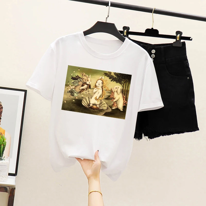 ZSIIBO Female T-shirt Girl Costume Harajuku kawaii Summer Fashion Short sleeve 2T-2XL Large Size Casual Tee Kids Clothes CX6L213 | Мать и