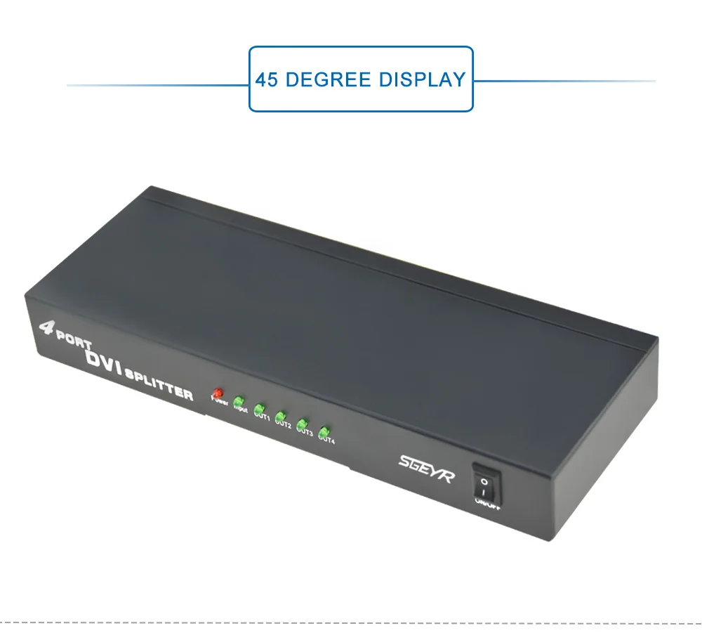 DVI разветвитель 1x4 DVI разветвитель 1 в 4 выход DVI разветвитель 1 до 4 Поддержка 1920x1200 4K 2 K/30Hz/3D up 1080P с питанием DC5V