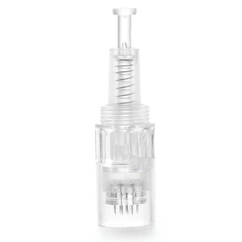 100pcs round nano Автоматический микроиглы машина одноразовые титановые Дерма Ручка микро терапия Дерма штамп иглы картридж для мезотерапии - Цвет: 100pcs round nano