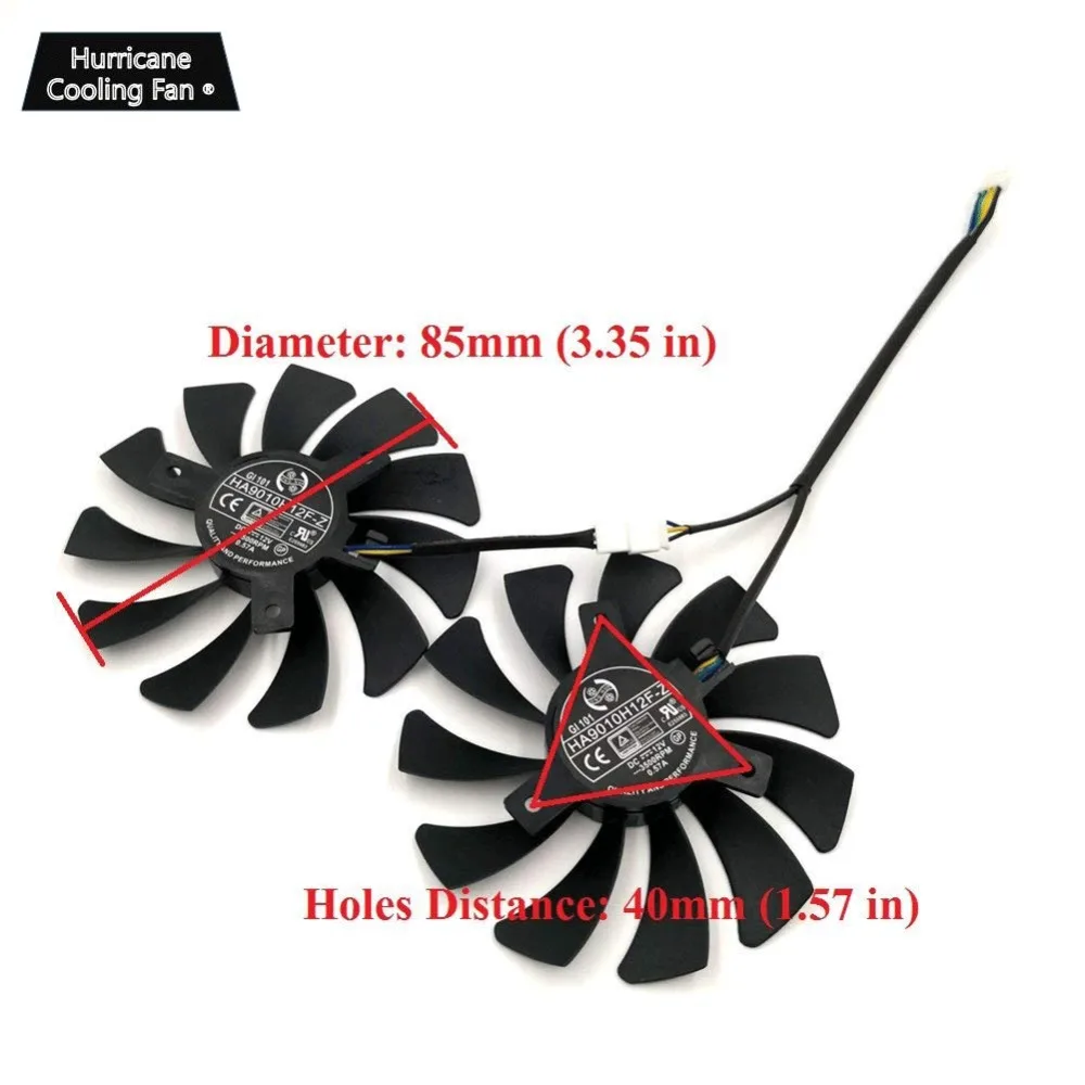 

HA9010H12F-Z 85MM 4Pin Replacement Cooler Fan for MSI GTX 1060 OC 6G GTX 960 P106-100 P106 GTX1060 GTX960 Graphics Card Fan