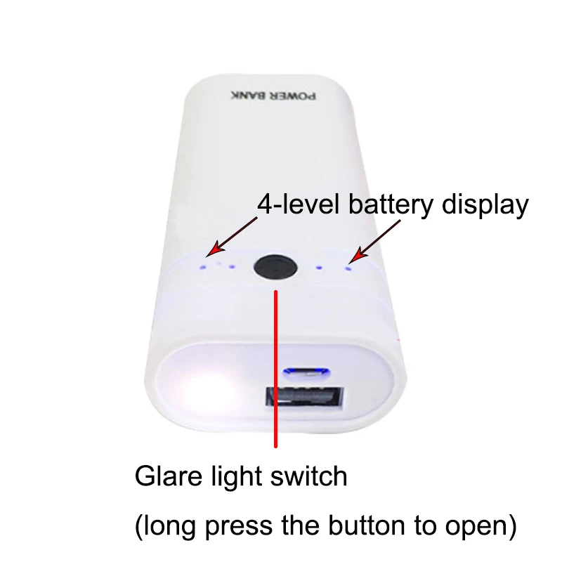 Чехол для батарей 2*18650 с фонариком светодиодный Android 2019 |