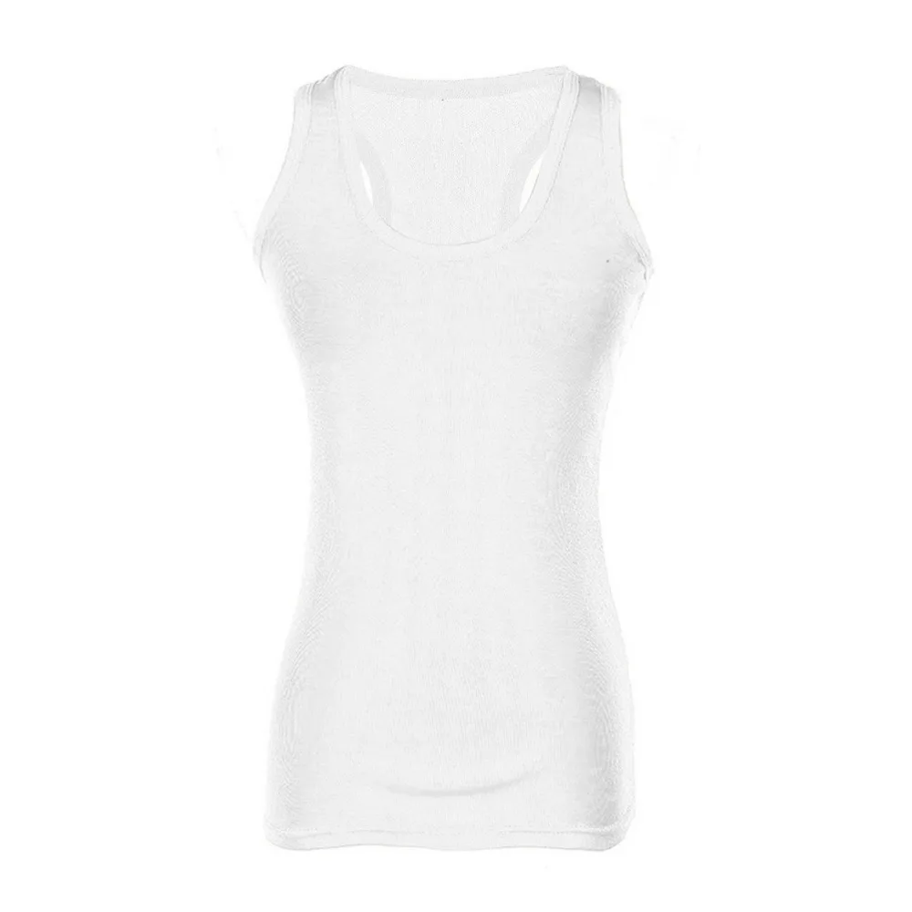 Женская летняя однотонная хлопковая футболка без рукавов с глубоким вырезом