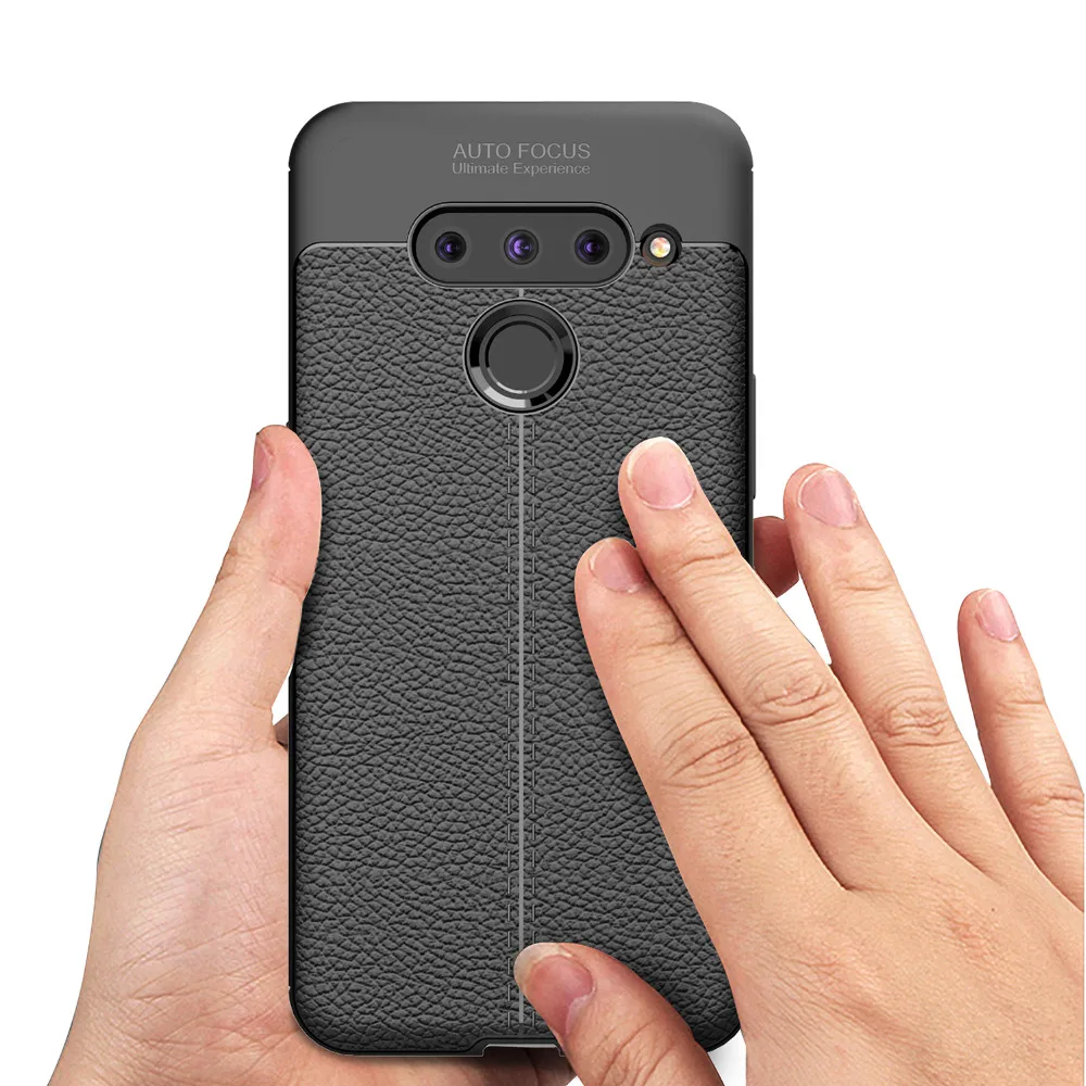 Для LG V50 ThinQ 5G чехлы из углеродного волокна матовый Мягкий Силиконовый ТПУ