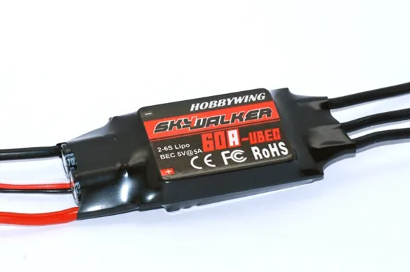 

F17555 Hobbywing SkyWalker 60A UBEC 2-6S Lipo BEC Brushless ESC for RC Toy Drone FPV Heli Aircraft