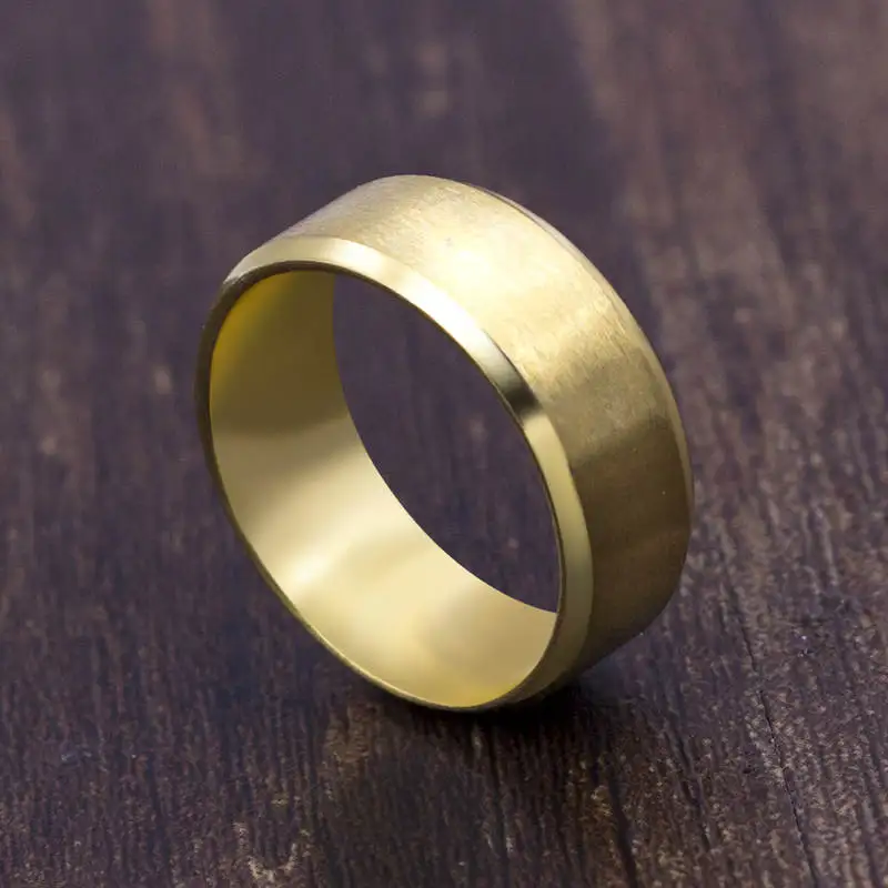 8mm gold 316 кольца из нержавеющей стали для мужчин - Цвет основного камня: 8mm gold