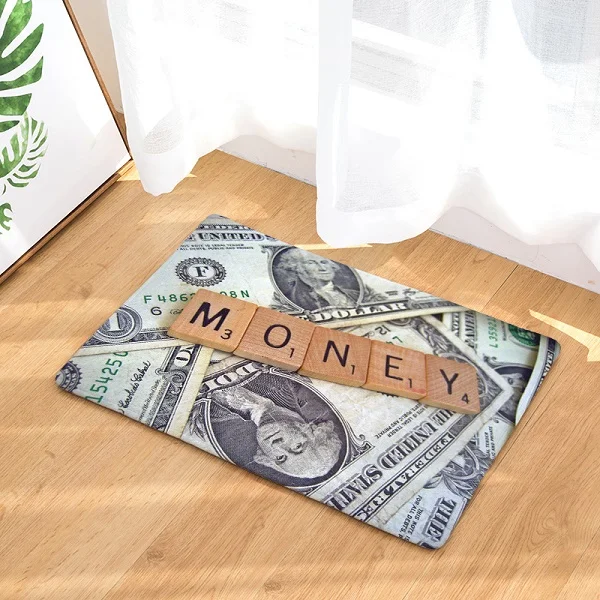 Money Dollar коврик для двери Нескользящие коврики ковры напольные кухонный ковер