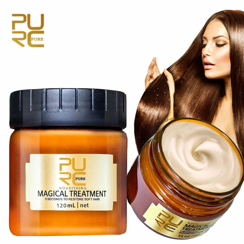 

2PCS/lot PURC Magical Treatment Mask 5 Seconds Repair Damaged Restore Soft Hair Mask Keratin Moisturizing Hair & Scalp Treatment