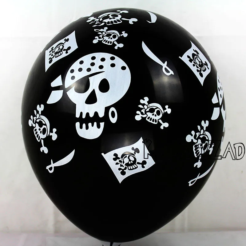 10 шт черный латексные шары с черепами на Хэллоуин пиратские наряды air globos