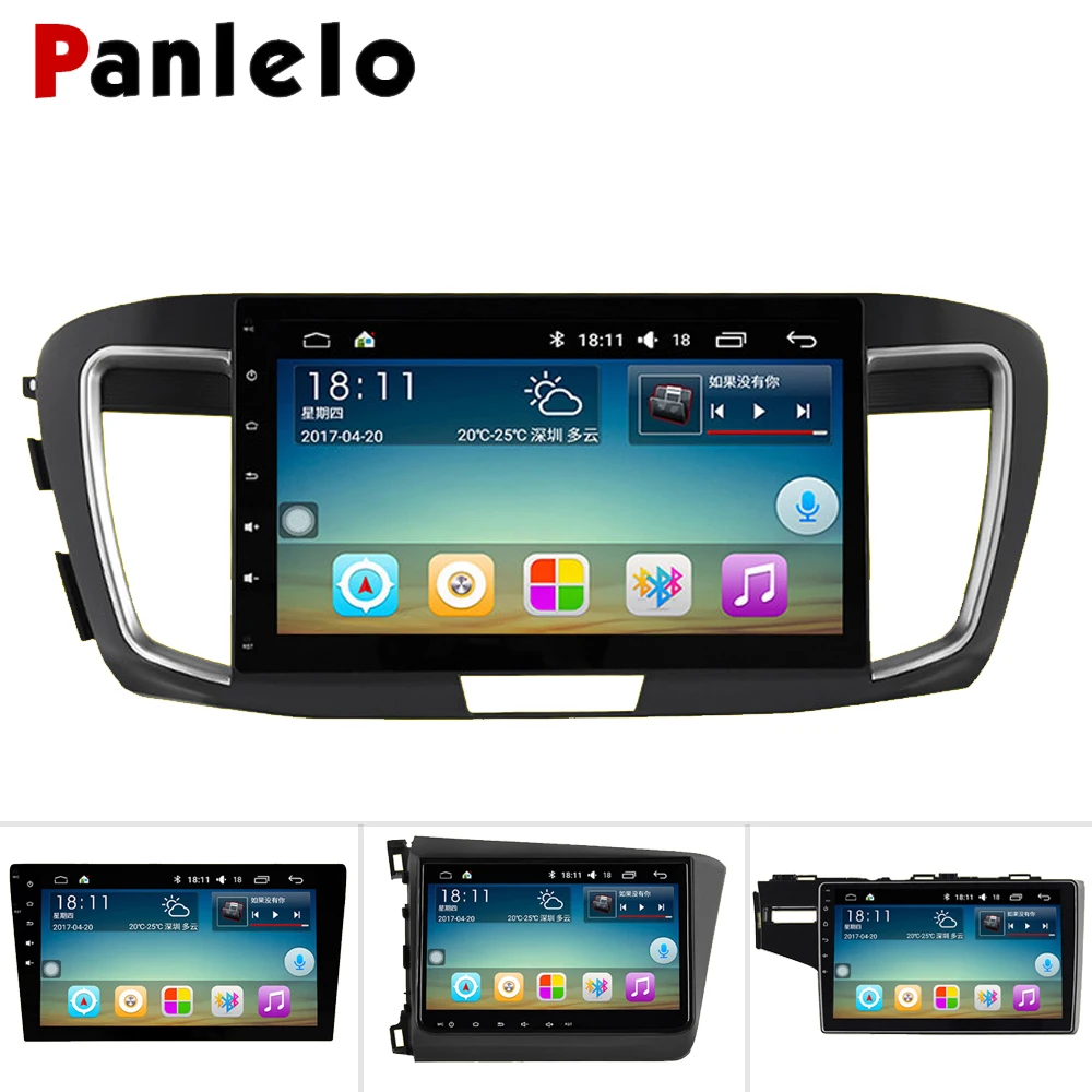 Panlelo для Honda Android Авторадио четырехъядерный 10/9 дюймов с Bluetooth Wifi Accord 2003 2007