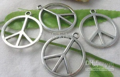 

40pcs Tibetan silver Metal hollow circle Peace charms A1847
