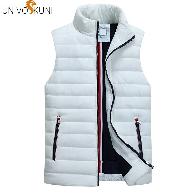 

UNIVOS KUNI Veste мужской жилет без рукавов мужской зимний Повседневный жилет мужской утепленный жилет с хлопковой подкладкой размера плюс 5XL