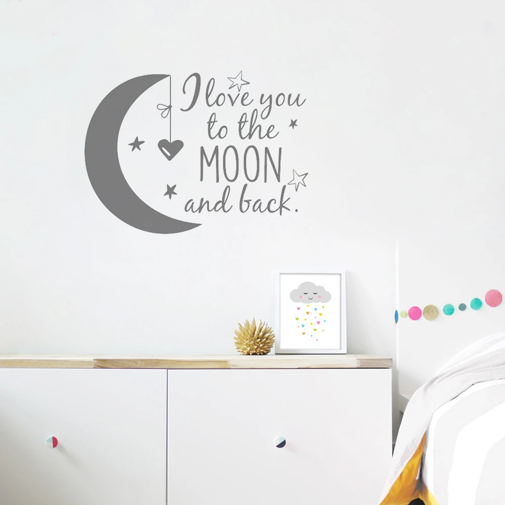 Детские Настенные Стикеры для детской спальни виниловые наклейки с Луной