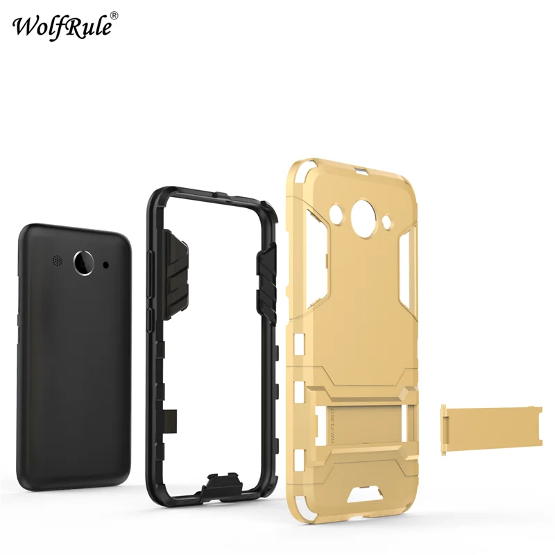 WolfRule huawei Y3 чехол s Y3 крышка Мягкий силиконовый+ Пластик подставки чехол для huawei y3 чехол CRO-L22 CRO-L02 CRO-L03 {