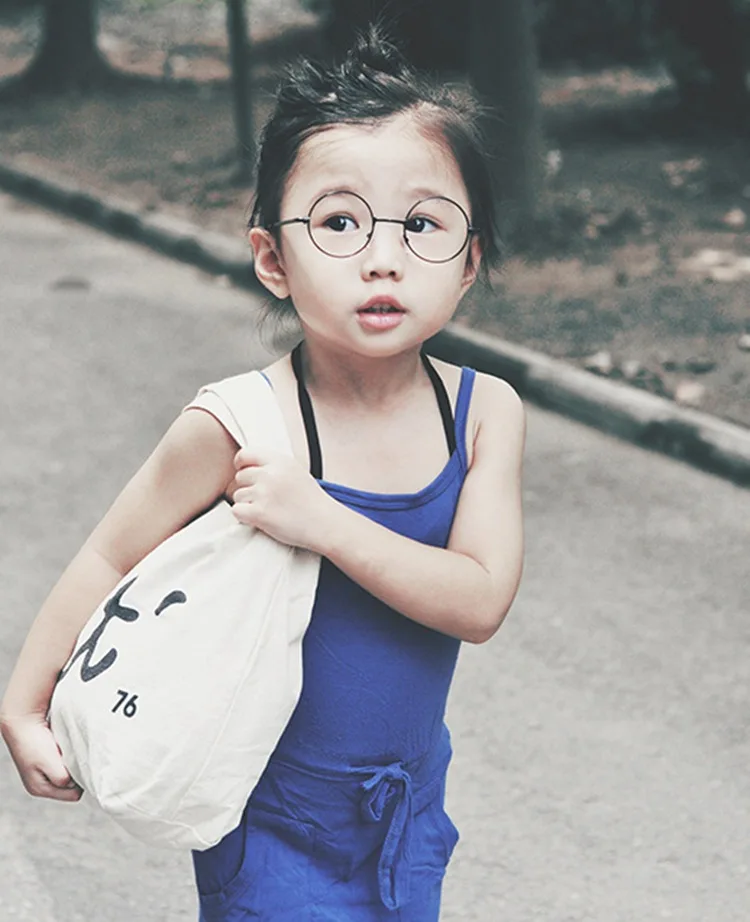 Детская оправа для очков круглая без линз мальчиков и девочек многоцветная