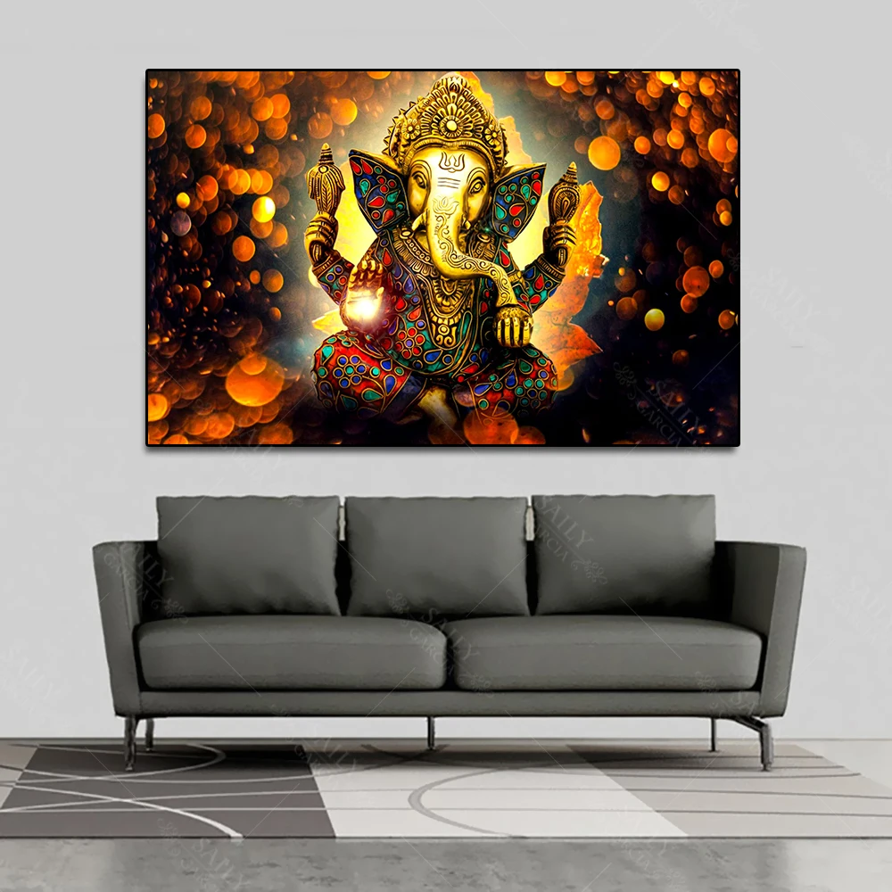 Постер Будды Vinayaka Ganapati статуя лорда Ганеши настенная Картина на холсте для