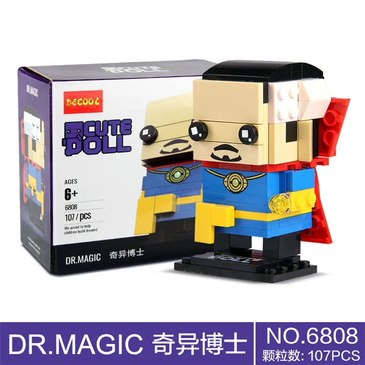 H& HXY милая кукла 6801-6822 18002 Voltron King мини-кубики Супер герои marvel Мстители Фигурки Decool строительный блок - Цвет: 6808