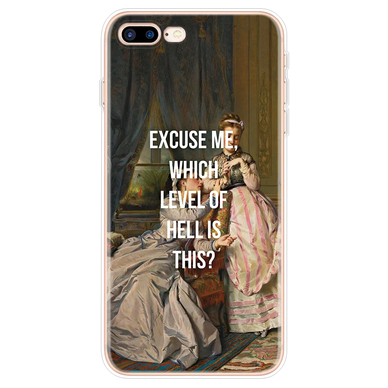 fgexcuse ТПУ чехол для телефона Renaissance для iPhone 8 7 6 6S Plus для iPhone XS Max XR TPU чехол для iPhone 5 5S SE 5C 11X4 4S чехол - Цвет: fgexcuse
