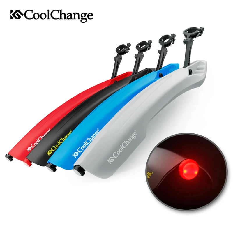 CoolChange велосипед крылья 26 ''спереди светодио дный сзади LED брызговик Набор