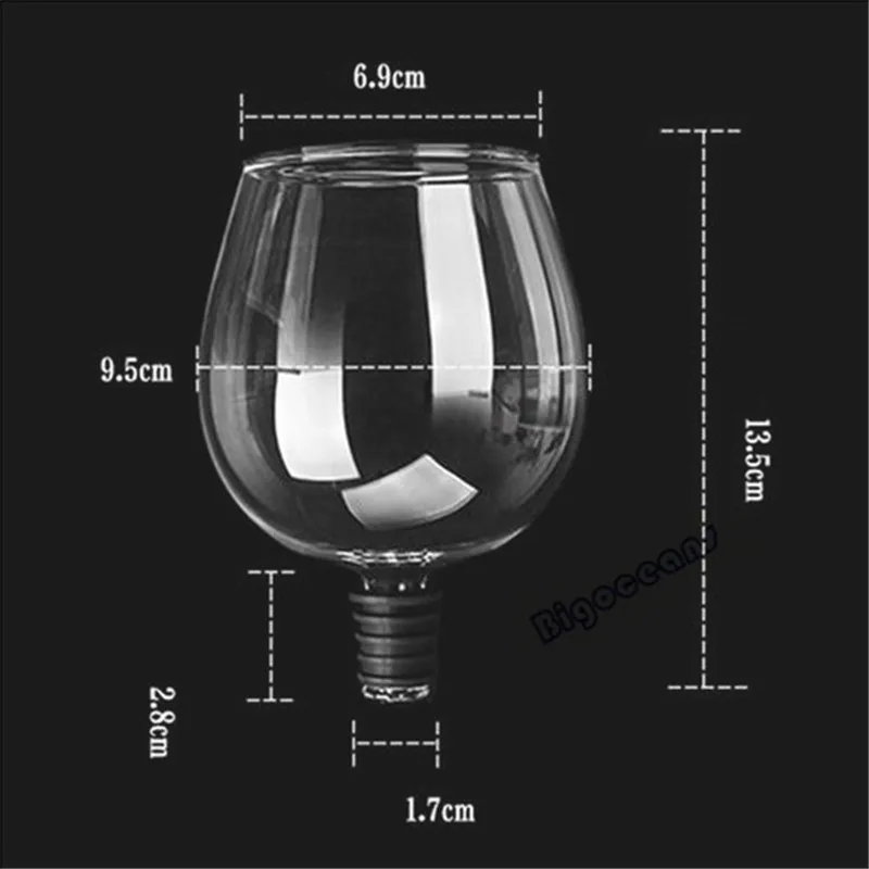 Прозрачное стекло бутылка Красного вина завинчивание питьевой прямой стакан