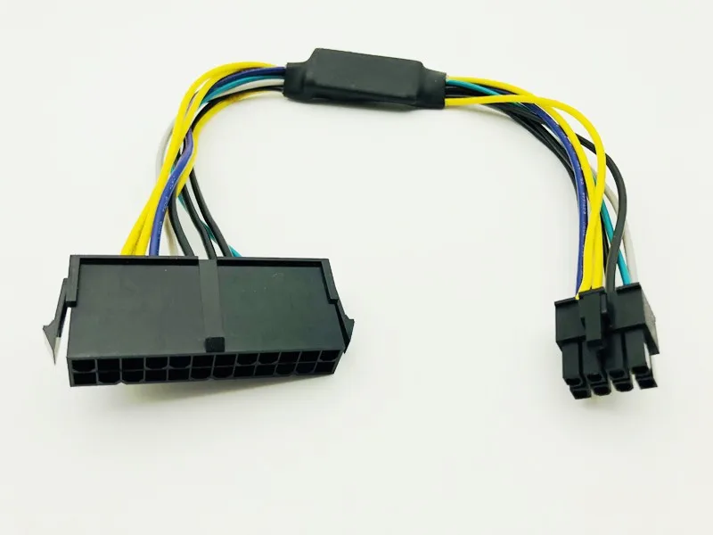Фото Кабель питания для Dell, 30 см, 24 контакта на 8 контактов, Optiplex 3020 7020 9020 ATX, адаптер питания для материнской платы, кабель ATX 24P на 8P, кабели №4