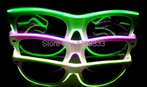50 шт./лот звуковая музыка Голосовая активация светодиодные очки светящиеся