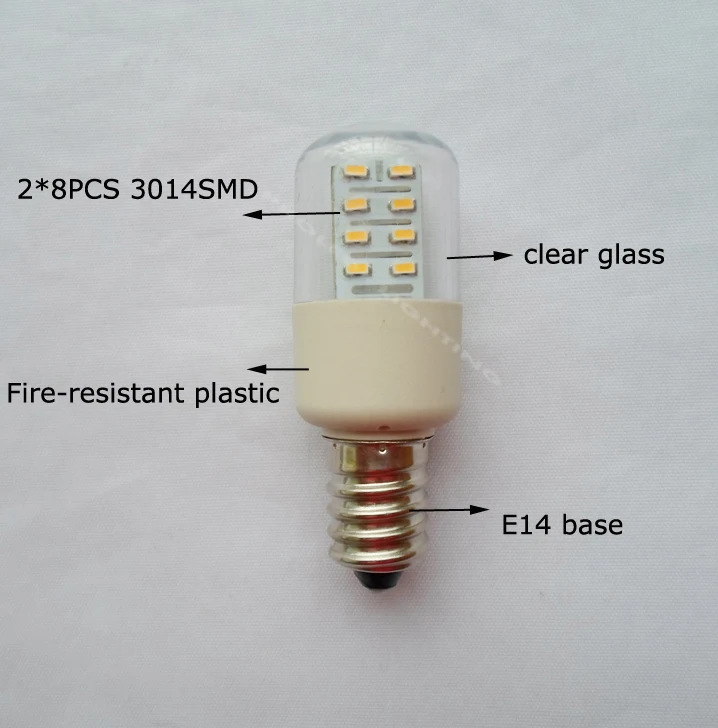 

Wholesales 100 PACK 2W led glass bulbs led corn lamps bombilla luminaries led blanco E14 screw 150LM 16*3014SMD