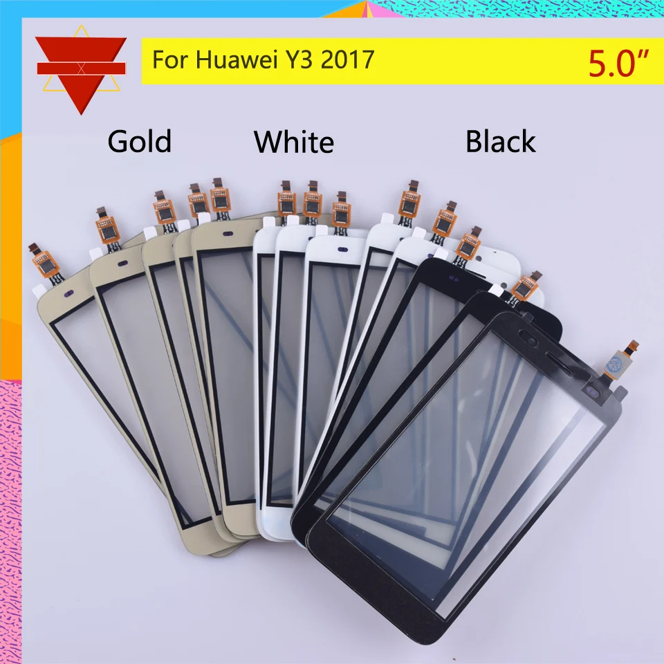 10 шт./партия новинка 5 0 дюймов для Huawei Y3 2017 CRO U00 L02 L22 сенсорный экран сенсорная