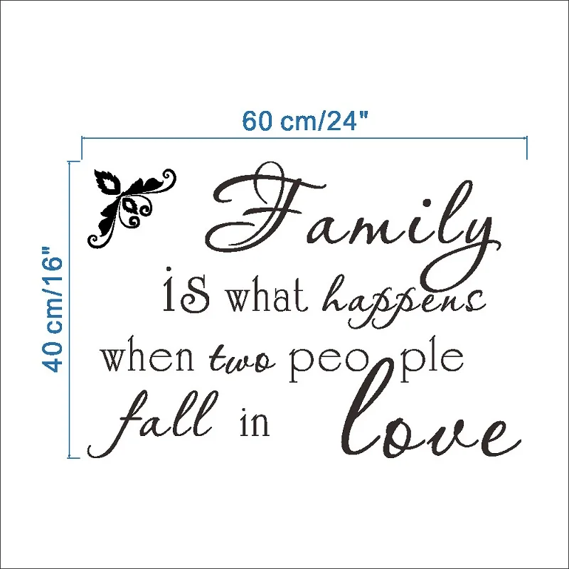 Настенные стикеры СемьЯ виниловые наклейки на стены с английскими цветами и