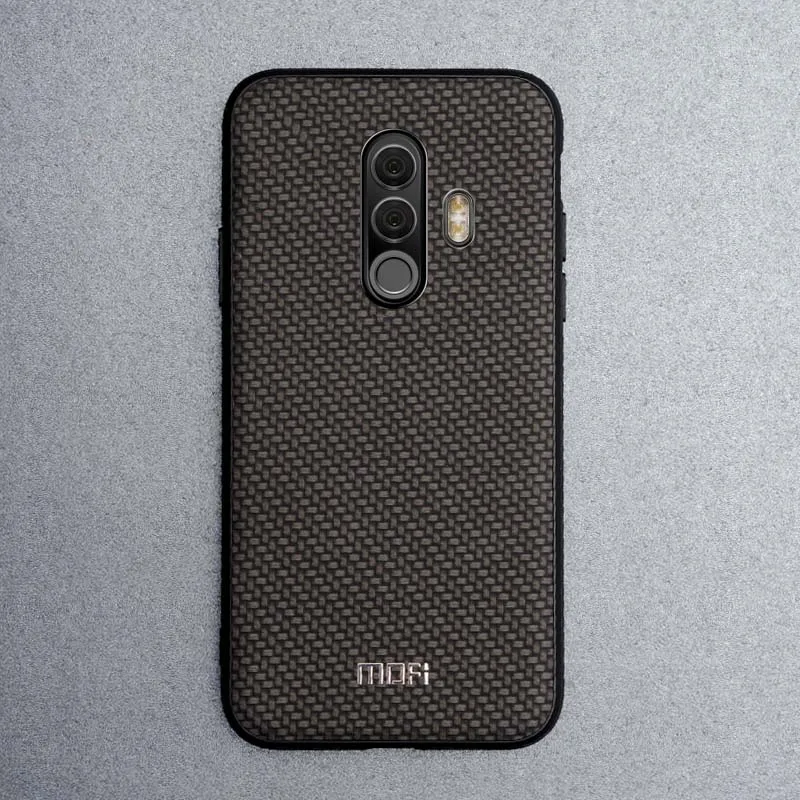 Чехол для xiaomi pocophone f1, чехол для телефона Mofi, чехол для телефона pocophone f1, Жесткий Чехол для задней панели xiaomi pocophone f1 global, чехол fundas - Цвет: Black