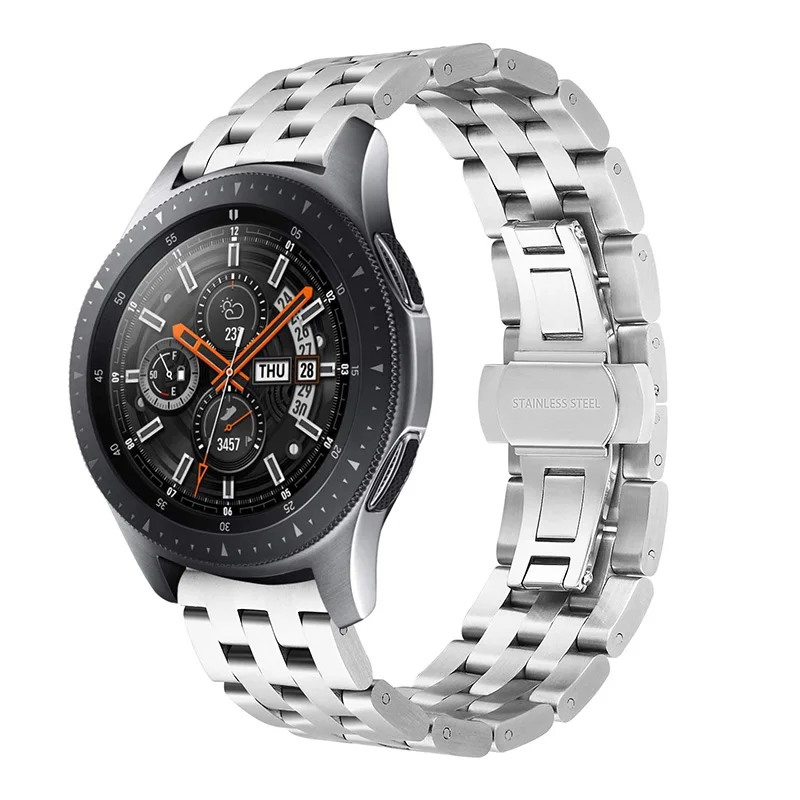 Laforuta, ремешок из нержавеющей стали для samsung gear S3 Frontier, 22 мм, наручные Смарт-часы, ремешок, браслет, звенья, ремешок для часов - Цвет ремешка: Серебристый
