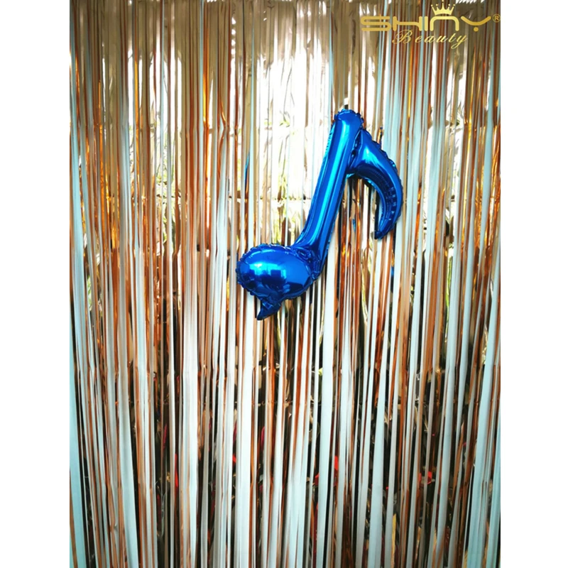 ShinyBeauty фольга занавеска 3X8FT розовое золото металлическая дверь окно вечеринка