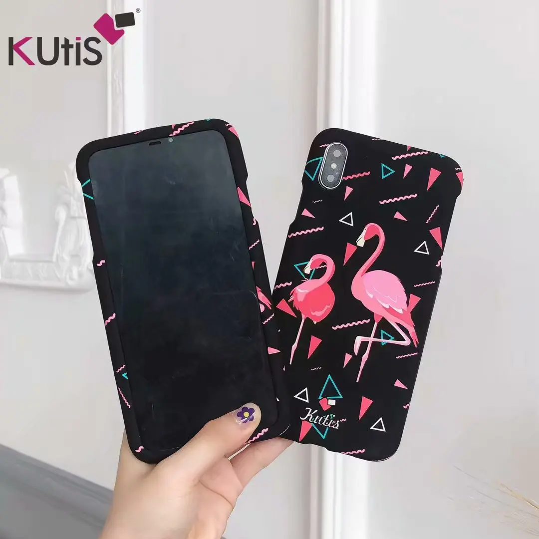Защитный чехол для iPhone XR XS max 360 градусов передняя + задняя Матовая крышка Модный