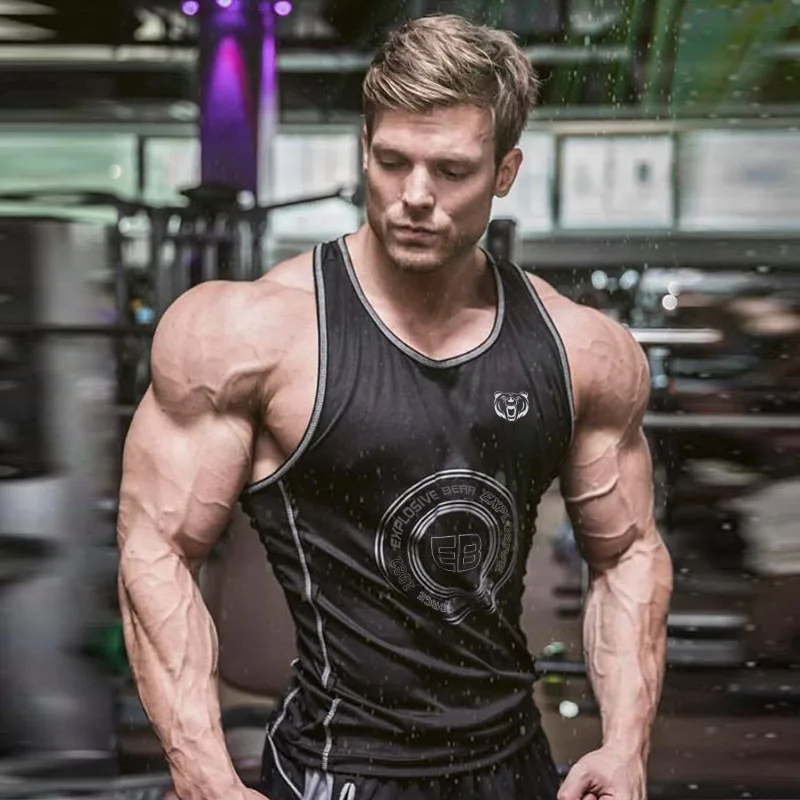 Модная мужская майка для мышц топ тренажерного зала мужские майки бодибилдинга