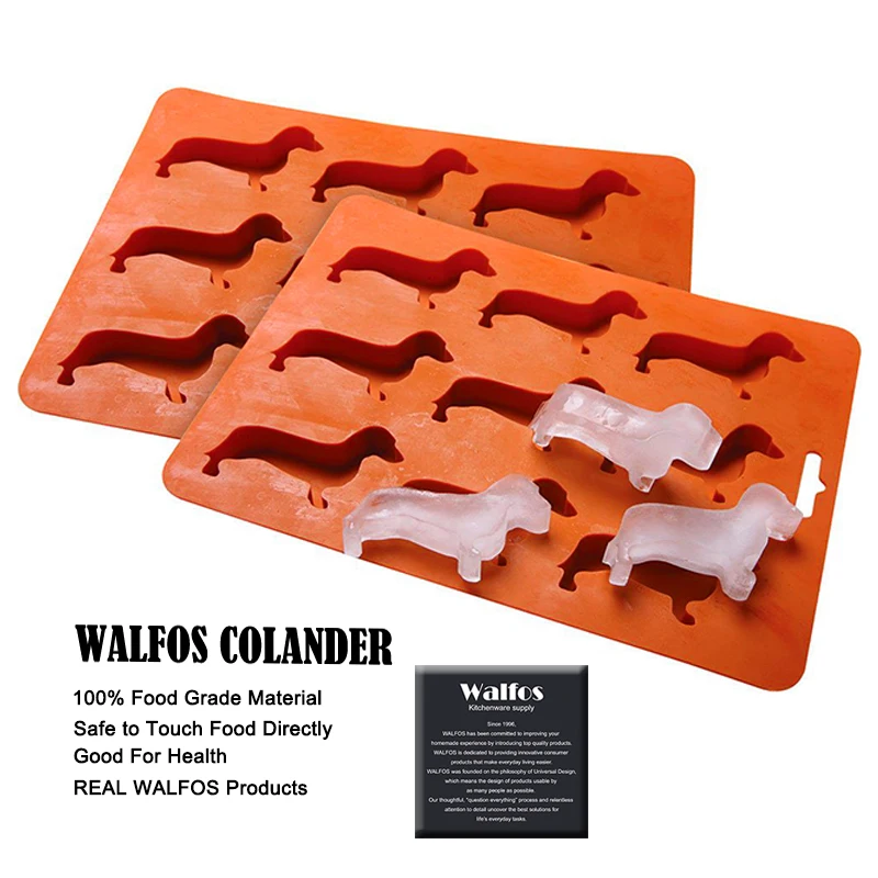 WALFOS креативный силиконовый Такса в форме щенка ледяной куб шоколадное печенье