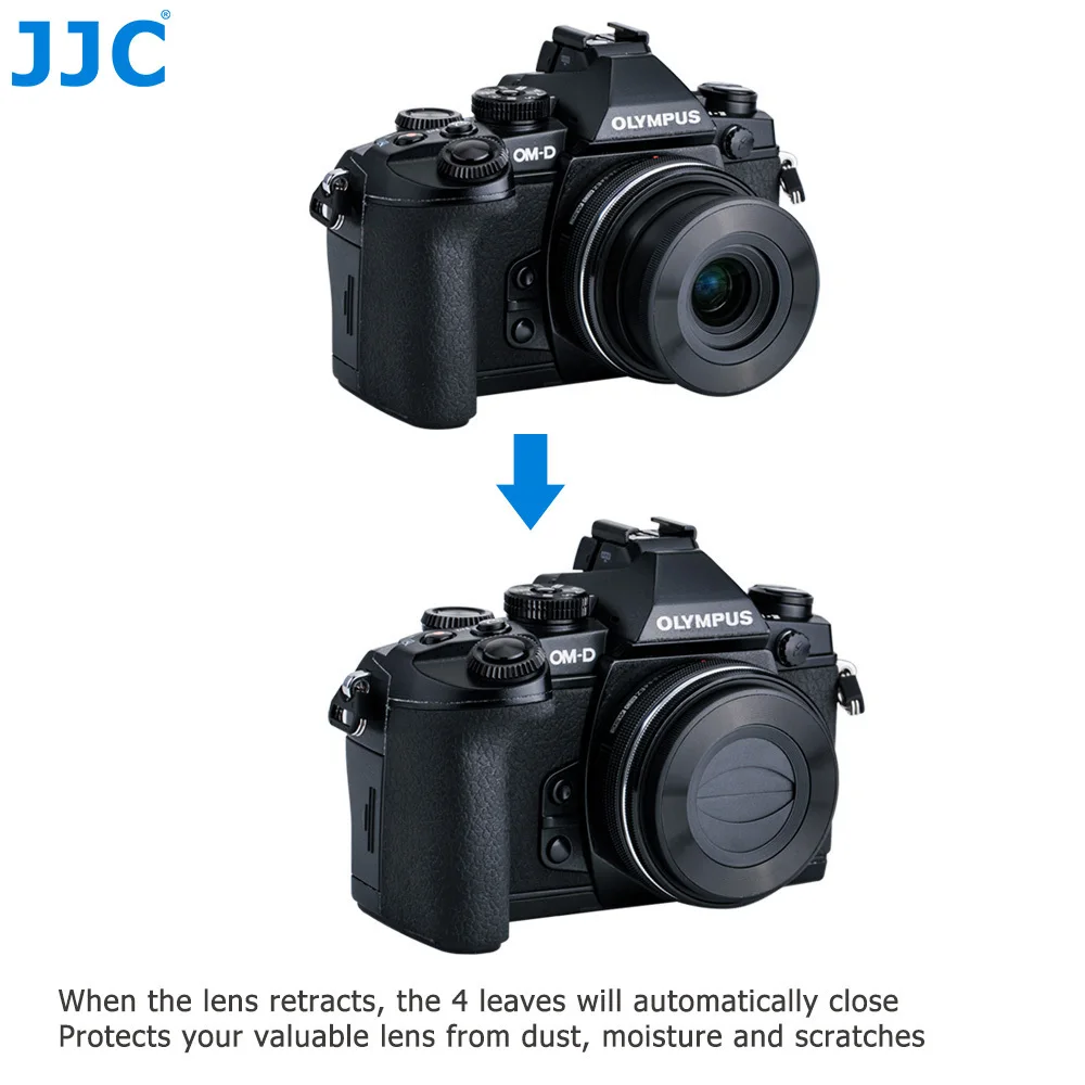 JJC авто крышка объектива для Olympus M. ZUIKO DIGITAL ED 14-42 мм f/3,5-5,6 EZ для Panasonic G Vario12-32mm f/3,5-5,6 ASPH