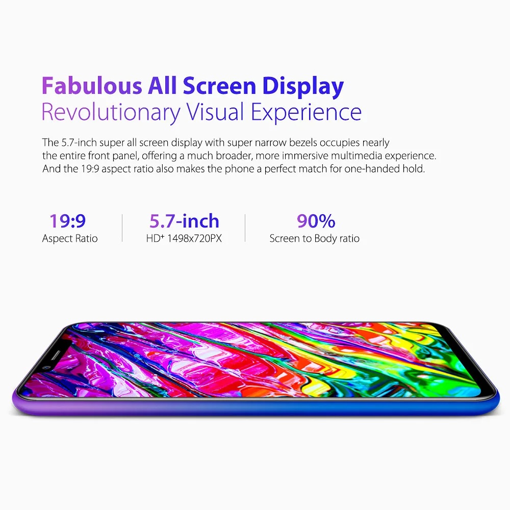 Мобильный телефон Ulefone S10 Pro, 5,7 HD+ 19:9, 2 Гб ОЗУ, 16 Гб ПЗУ, 16 МП, Android 8,1, MT6739WA, четырехъядерный, разблокировка лица, 4G, смартфон