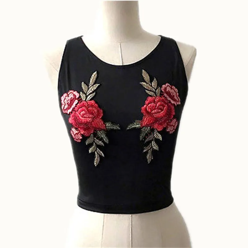 Женские Соблазнительные обтягивающие безрукавки пуловер с цветочным принтом