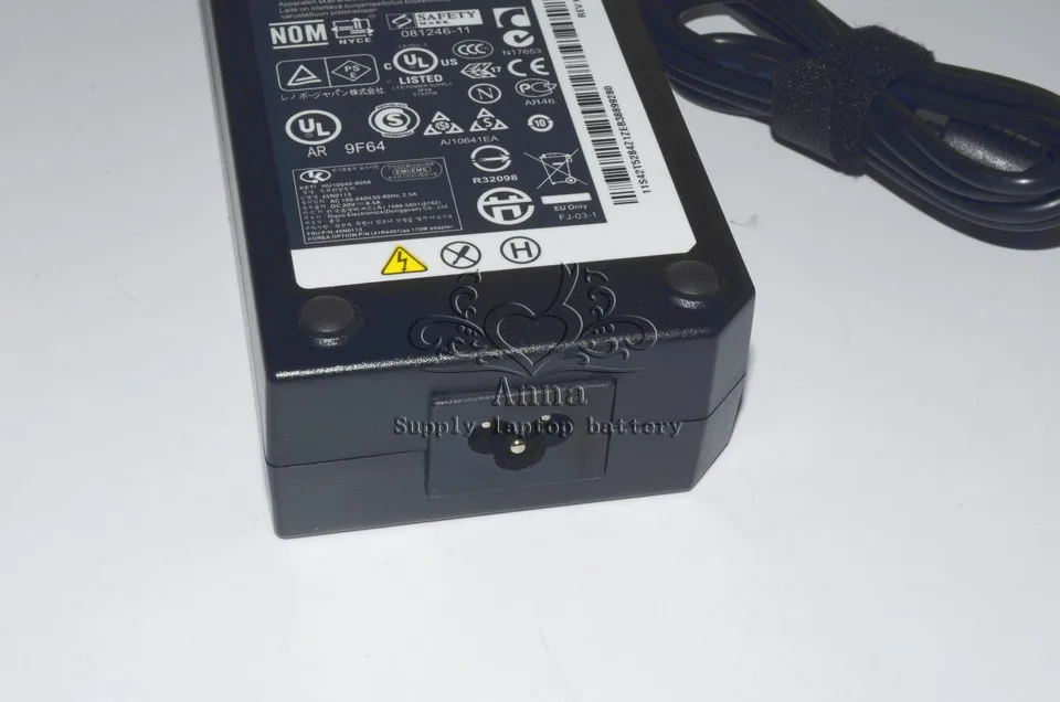 Зарядка для ноутбука JIGU 20 в 8 5a FANKOU адаптер переменного тока LENOVO Legion Y720 Thinkpad P50 P70