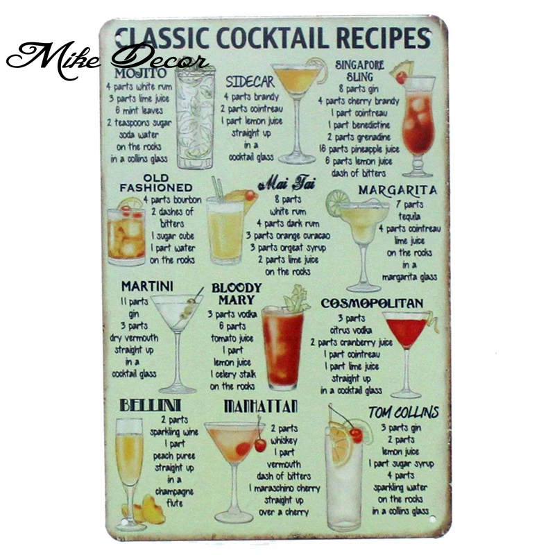 [Mike86] Классический кулинарный хвостик металлический постер декор для комнаты