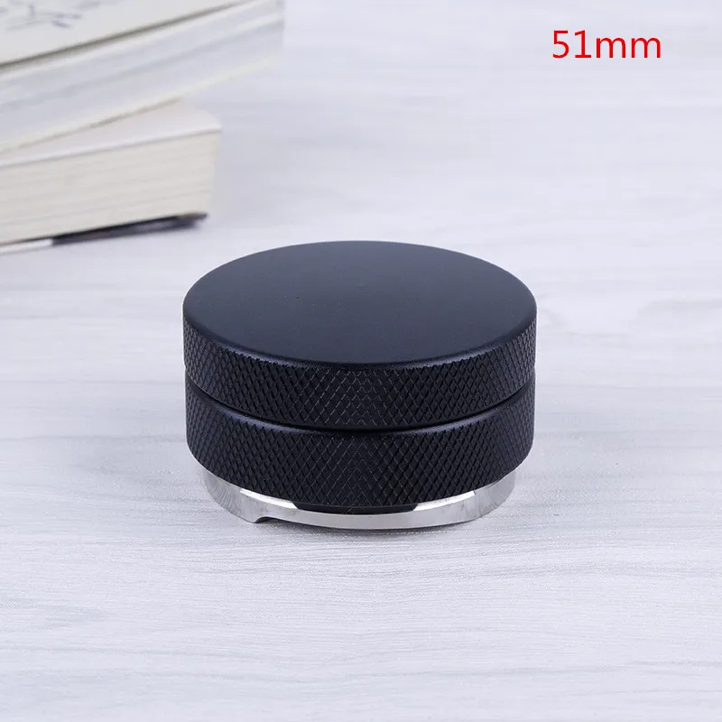 Black 51mm Es пресс o трамбовка кофе, обновление трамбовки кофе для бариста плоское основание из нержавеющей стали кофе в зернах пресс кофе молоть 51 мм 58 мл - Цвет: Black 51mm