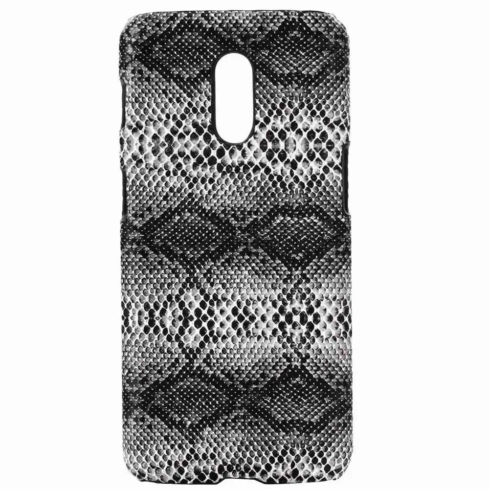 OnePlus 6 т чехол PC Жесткий Bling дерево Змеиный узор живопись крышка один плюс 6 Т 6 т A6010 защитный чехол для телефона противоударный - Цвет: Snake Skin Black
